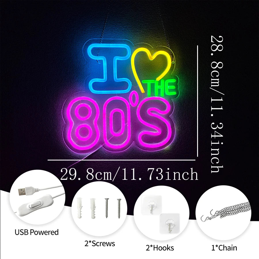 ‘I Love The 80'S’ Sign